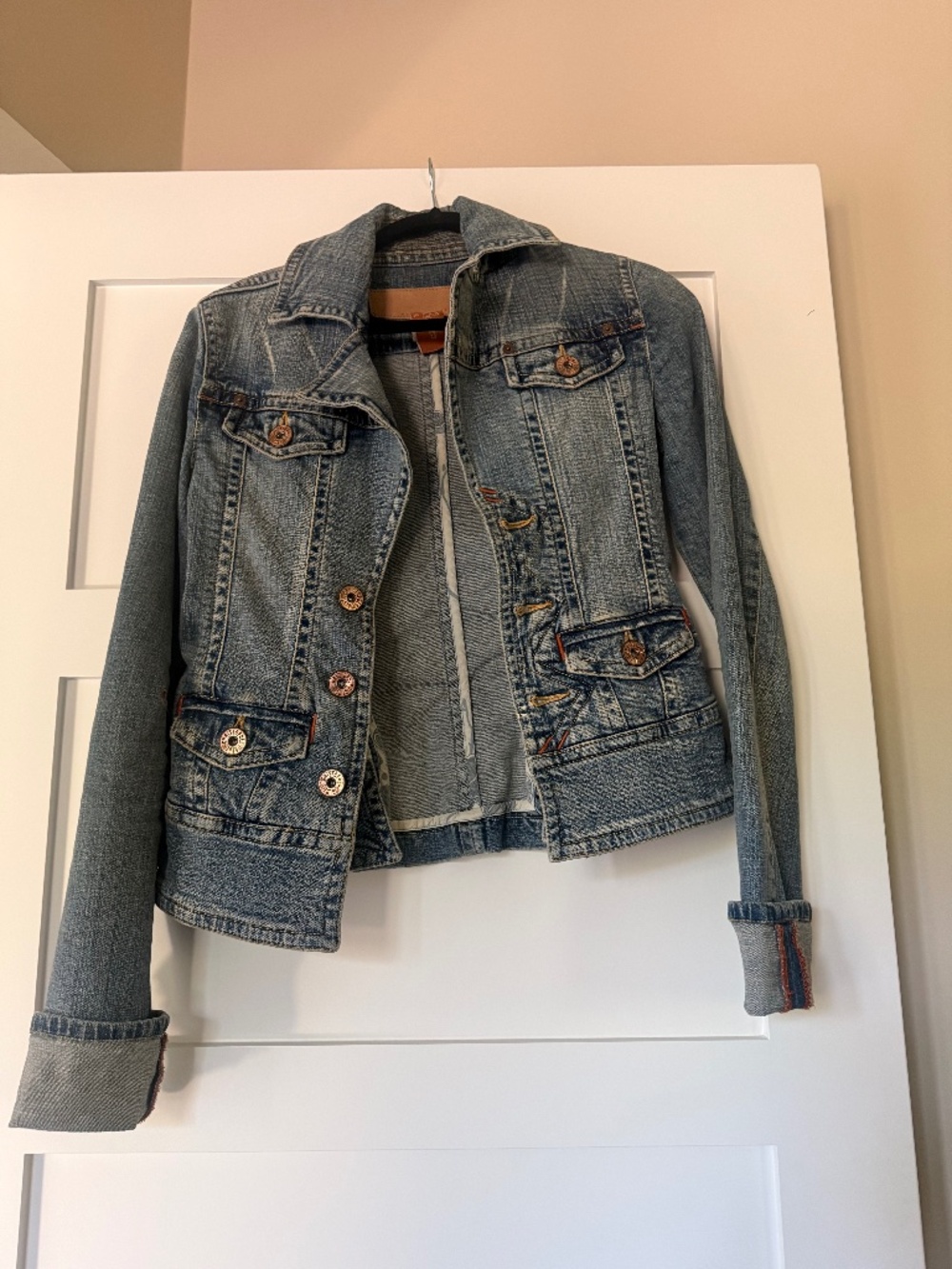 Nipped Waist Jean Jacket